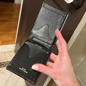 Genuine pin seal cowhide credit card holder and wallet